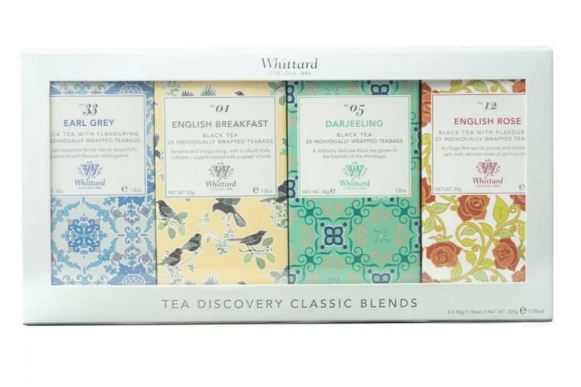 Whittard ウィッタード 紅茶 4箱x 2セット　紅茶詰め合わせ Amazon.co.jp: ウィッタード ティーディスカバリー ギフトセット 4種 x