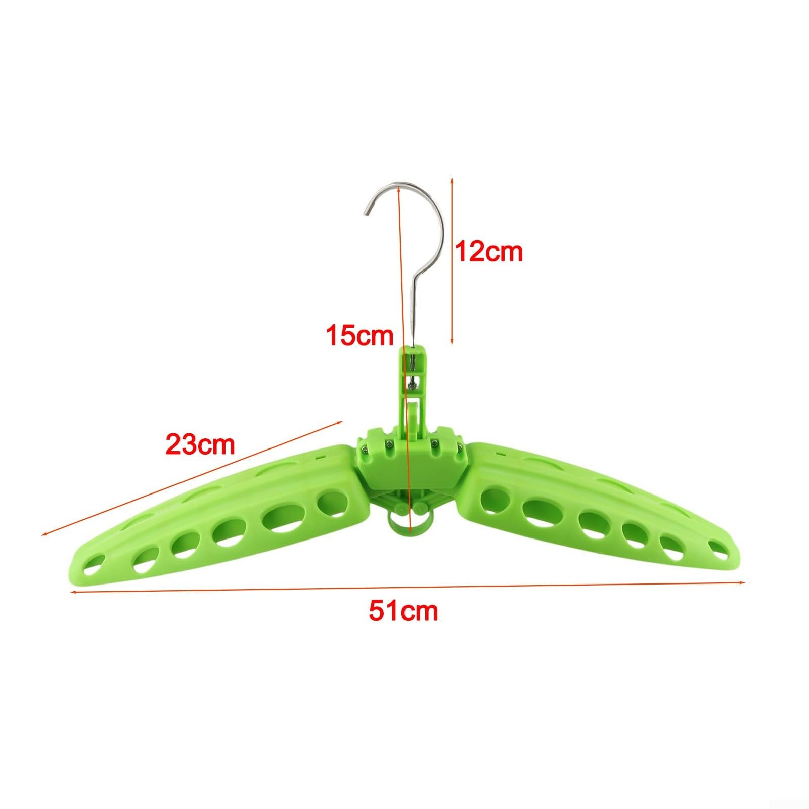 Percha para traje de neopreno, diseño plegable de flujo de aire de plástico resistente para surf, traje de buceo, accesorio de secado verde (verde)