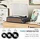 Trynnay Plattenspieler mit Lautsprecher Vinyl Schallplattenspieler Wireless LP Phonograph mit Eingebauten Stereo-Lautsprechern 3-Gang-Riemenantrieb Plattenspieler mit Lautsprechern Vintage-Kohle