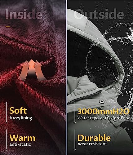 Image of Men's Puffer Jacket Waterproof Winter Parka jacket Warm Thicken Ski Coat