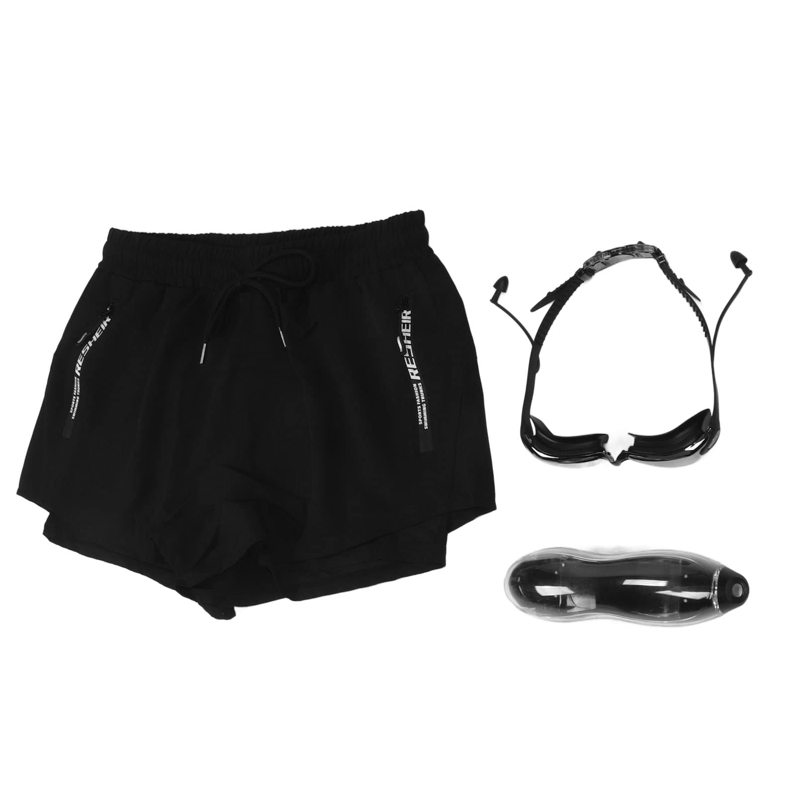 Men Swim Shorts, Male Swim Shorts Loose Double Layer Quick Drying for Summer (XXL 61-63cm)-image-43