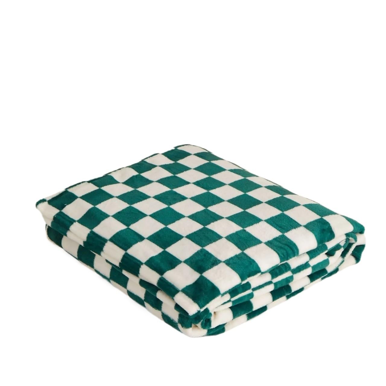 EYRMQWJPC Cool Lightweight Blanket, Cooling Checkerboard Plaid Sofa Blanket Multicolor 100x150cm(Green)