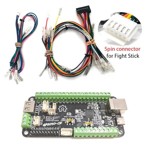 SZJLMKJ Advanced Breakout Fightting game controll Board USB Passthrough Edition Integrated Pico Fighting Board For PC PS4 (Board with fight harness)