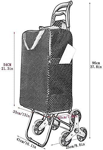 Einkaufstrolley Multifunktions-Einkaufswagen Faltbarer Trolley Langlebiger Lebensmittel-Allzweckwagen Treppen… – Bild 3