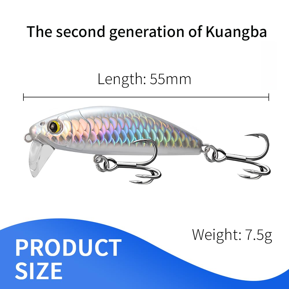 1 Pieza Señuelos De Pesca Que Se Hunden, Señuelos Pesca, 7.5G Plantillas De Cebos De Pescado Giratorios Duros De Metal Para Perca De Trucha Lucio De Lubina De Salmón