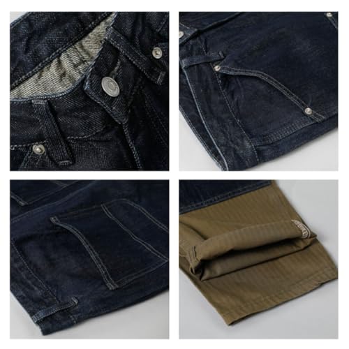 Korean Style Jeans Men's Fashion Brand Contrasting Color Fabric Loose Jeans4