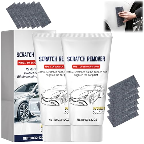 2 Pcs Nano Sparkle Cloth Car Scratch Remover,Upgrade Scratch Remover for Vehicles,Car Paint Scratch Repair Paste,Nano Sparkle Cloth Scratch Remover for Vehicle