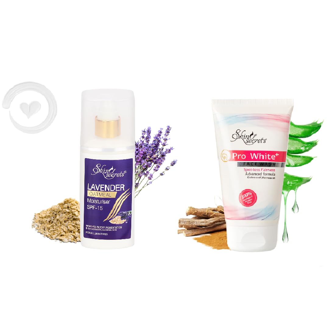 Skin Secrets Pro White+ Natural Face Wash with Arbutine and Vitamin B3 for Skin Brightening| Paraben & Sulphate Free (Face Wash + Moisturizer)
