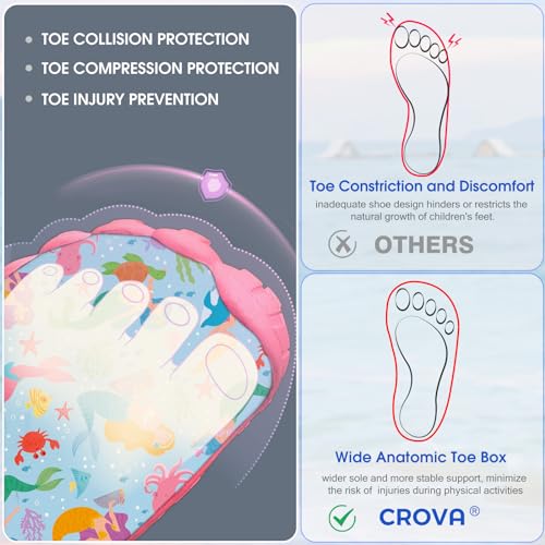 Image of Built-in Heel Grips Water Shoes for Kids Girls Boys Hiking Wide Barefoot Swim Beach Pool Big Kid