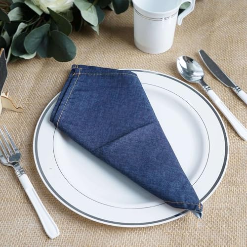 Pack de 5 Servilletas de Tela Denim 17" x 17" Poliester miniatura 1
