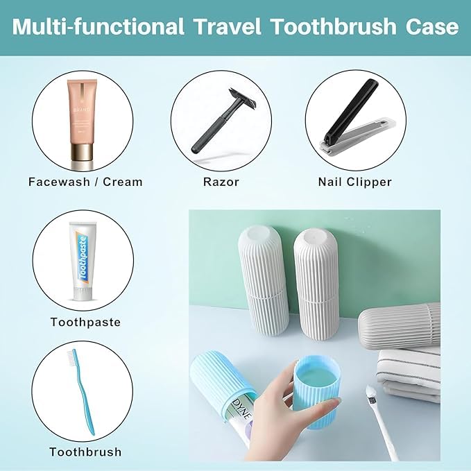 ERITIN Complete Travel Set with Toothbrush Case, Packing Cubes for Travel,Travel Organizer Pouch, Packing Bags for Travelling,Bag Organiser for Travelling with 1 Year Warranty- Beige 2