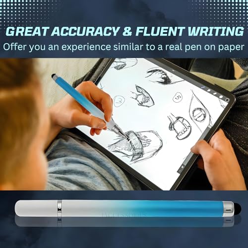 Image of 2-Way Dual-Sided Stylus Pen for All Touch Screen Devices Android Mobile Phones Tablets Pads Smartphones - Blue Gradient
