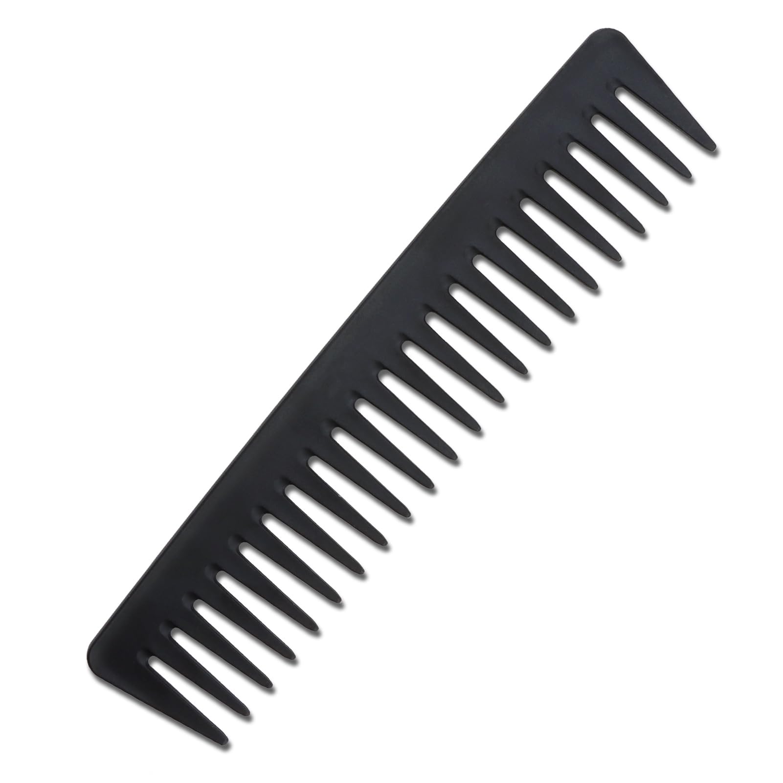 Hair Comb with Big Teeth Premium Carbon Wide Tooth Comb for Hair and Beard with Strong Teeth, Black, Taille standard