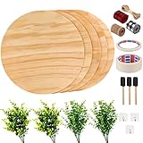 2/5 Inch Thick Wood Circles for Crafts,12 Inch Unfinished Wood Rounds,5 Pack Natural Wood Slices 12 Inch for Ornaments, Centerpieces, Pyrography, Door Sign, Painting, DIY Crafts, Wedding,Christmas.