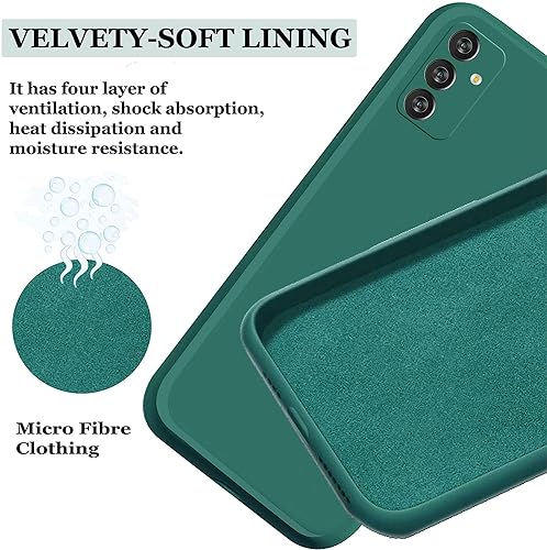 Image of A rtistque Liquid Silicone Back Cover Case for Samsung Galaxy M34 5G / F34 5G Shockproof TPU Soft Flexible with Camera Protection - Green