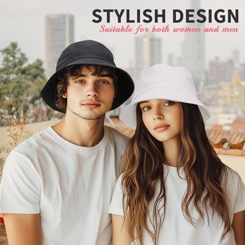 Image of NPQQUAN Bucket Hats for Men Women Packable Foldable Sun Hats for Women Beach Travel Cap
