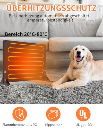 Wärmeplatte für Küken 30 x 40 cm – Energieeffiziente Kunstglucke für die Aufzucht, Höhenverstellbarer Kükenwärmer als Sicherer Ersatz für Wärmelampen, Ideal für Geflügel, Wachteln & Enten