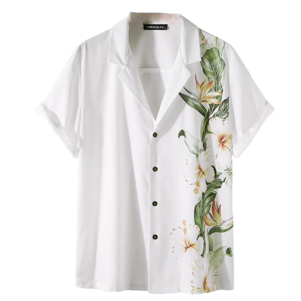 Amazon.co.jp: 半袖シャツ アロハシャツ 柄シャツ メンズ 大人 花柄
