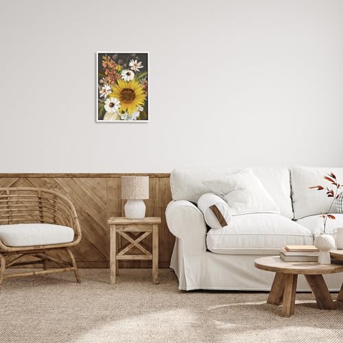 Image of 'Vintage Rural Florals'| Framed Giclee Art | Stupell Industries | White, 16 x 20 Inches, Easy to Hang and Sturdy, Made in USA, by House Fenway