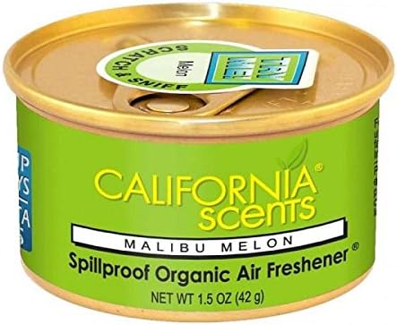 Miniatura 3 de California Scents Ambientador orgánico a prueba de derrames, melón Malibú, recipiente de 1.5 onzas (paquete de 18)