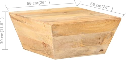 Miniatura 53 de Mesa auxiliar redonda de madera, mesa auxiliar de madera de acacia maciza, mesa auxiliar para sala de estar, hogar, oficina, 25.6 x 25.6 x 12.2