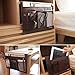 DuomiW Bedside Storage Organizer, Bedside Caddy, Table Cabinet Storage Organizer, TV Remote Control, Phones, Magazines, Tablets, Accessories (Black)