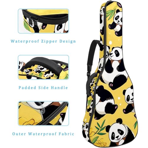 Housse guitare acoustique 41 pouces imperméable jaune multicolore - 4