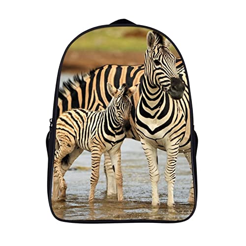 Sac d'école mode zèbre fille garçon grand sac à dos 3D