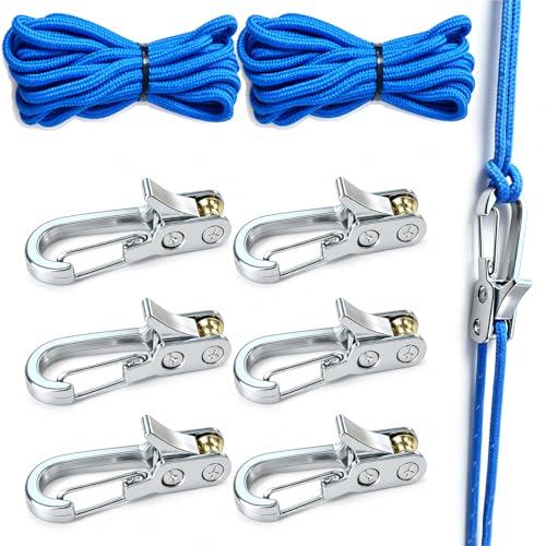 Rope with Roller Tensioner for Easy and Secure Tying, 6-Pack...