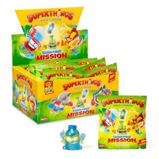 SUPERTHINGS KAZOOM Power Mission – One Pack. Caja con 25 Sobres con Figuras coleccionables. Cada sobre Contiene 1 SuperThings Sorpresa y 1 Checklist