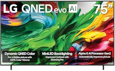 LG 75-Inch Class QNED evo AI QNED85A Series Mini LED 4K Smart TV w/AI Picture, AI Sound, HDR10, AI Super Upscaling 4K, Filmmaker Mode, Wow Orchestra, Alexa Built-in (75QNED85AUA, 2025)