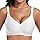 Jiuday BH ohne Bügel Push Up BH Große Brüste Starker Halt Bügelloser Bustier Damen Gepolstert Seamless Soft Bra ohne Buegel Bequemer T Shirt V-Ausschnitt Bralette (Weiß,XL)