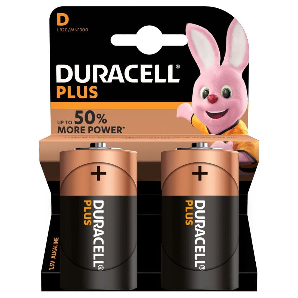 Duracell MN1300 LR20 - Batterie Alcaline Tipo D Torcia, Voltaggio 1.5 V, confezione da 20 pezzi (10 blister da 2 pezzi)