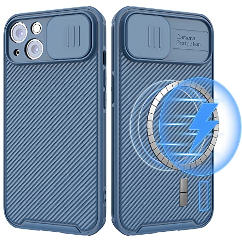 Hitaoyou for iPhone 13 Case Compatible with Magsafe, iPhone 13 Camera Protection Case [Support Wireless Charging] with Slide Lens Cover,Slim Magnetic Case for iPhone 13 6.1