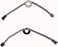 Vista 3 de Anillo LED direccionable WS2812 de 8 bits con cable SM2.54-3P, DC5V WS2812B 5050 RGB LED con controladores integrados de píxeles de control