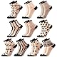 Utensilsto 10 Paar Transparente Socken Damen,Schwarz Nylon Socken,Dünne Feinstrümpfe,Ultradünne Netzstoff Knöchelsocken für Damen Mädchen