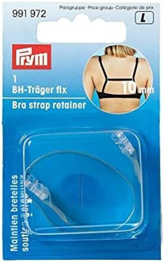 Prym Women's 991972 Bra strap retainer 10 mm transparent, 4 UK
