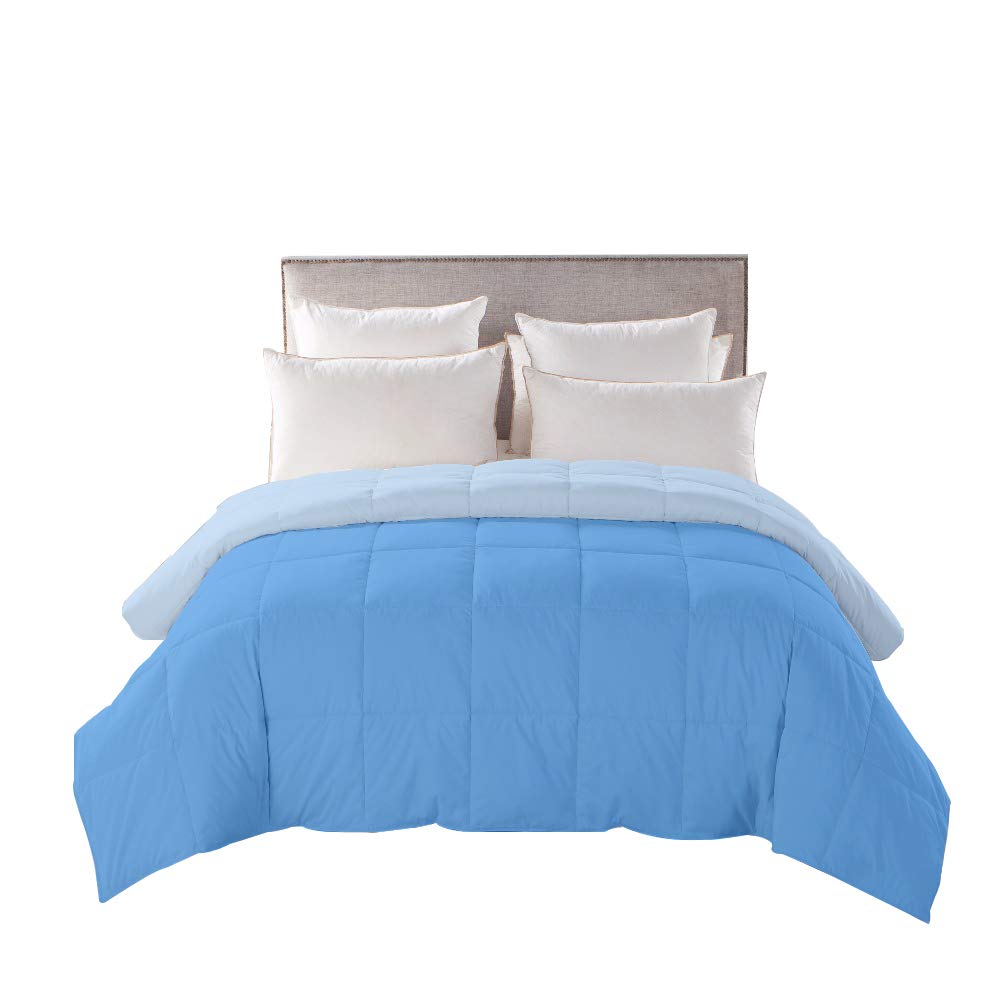 IlGruppone Piumino Invernale Caldo piumone 3 Misure Double Face Microfibra Anallergico - Blu/Azzurro - 1 Piazza e Mezza