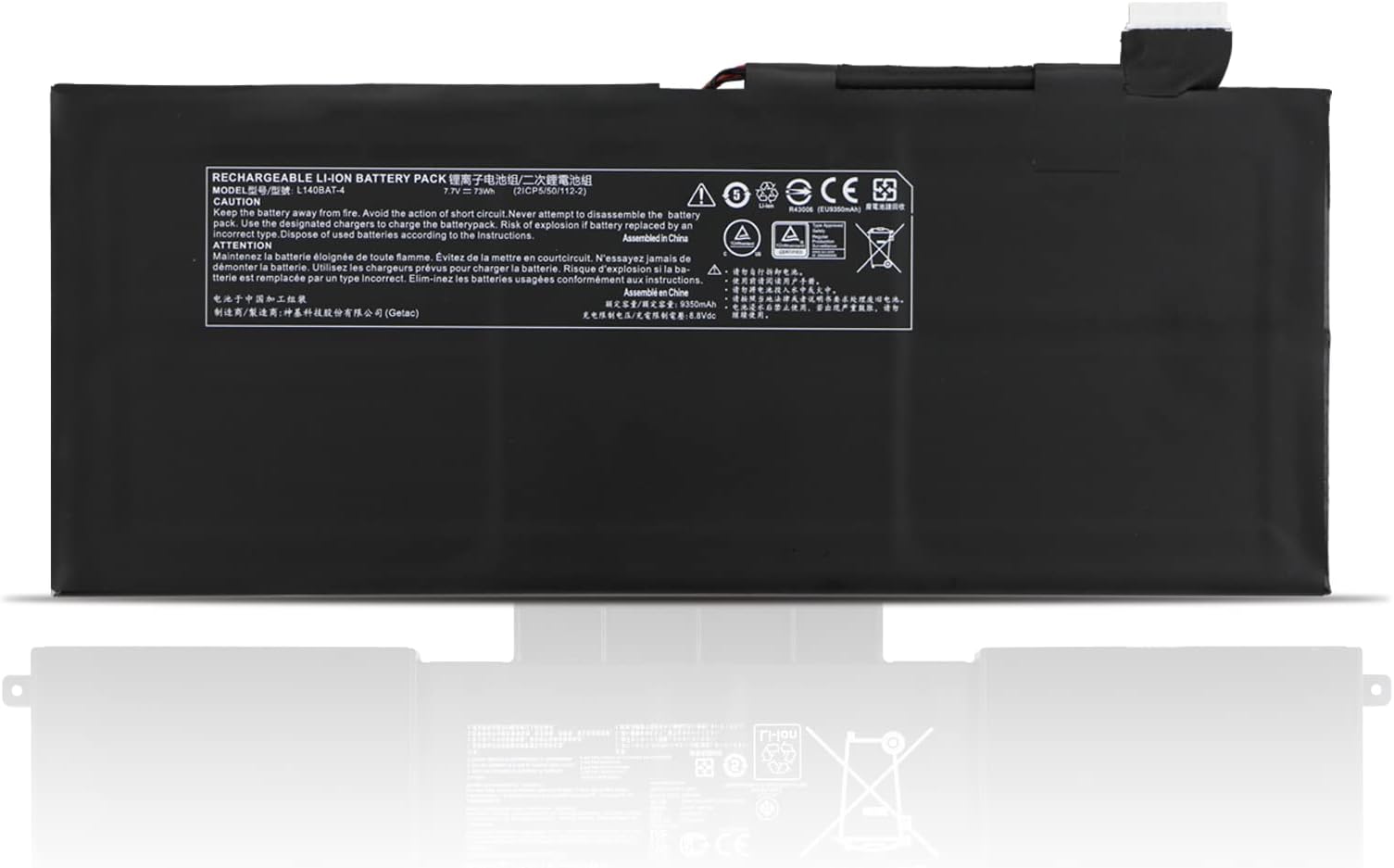 K KYUER L140BAT-4 Laptop Battery for Clevo L140CU L141CU L140MU L141MU Hyperbook L14 Ultra Schenker VIA 14 Late 2020 Work 17 E21 E22 Tiger Lake System76 Lemur Pro 2020 2021 2022 6-87-L140S-72B01 73Wh