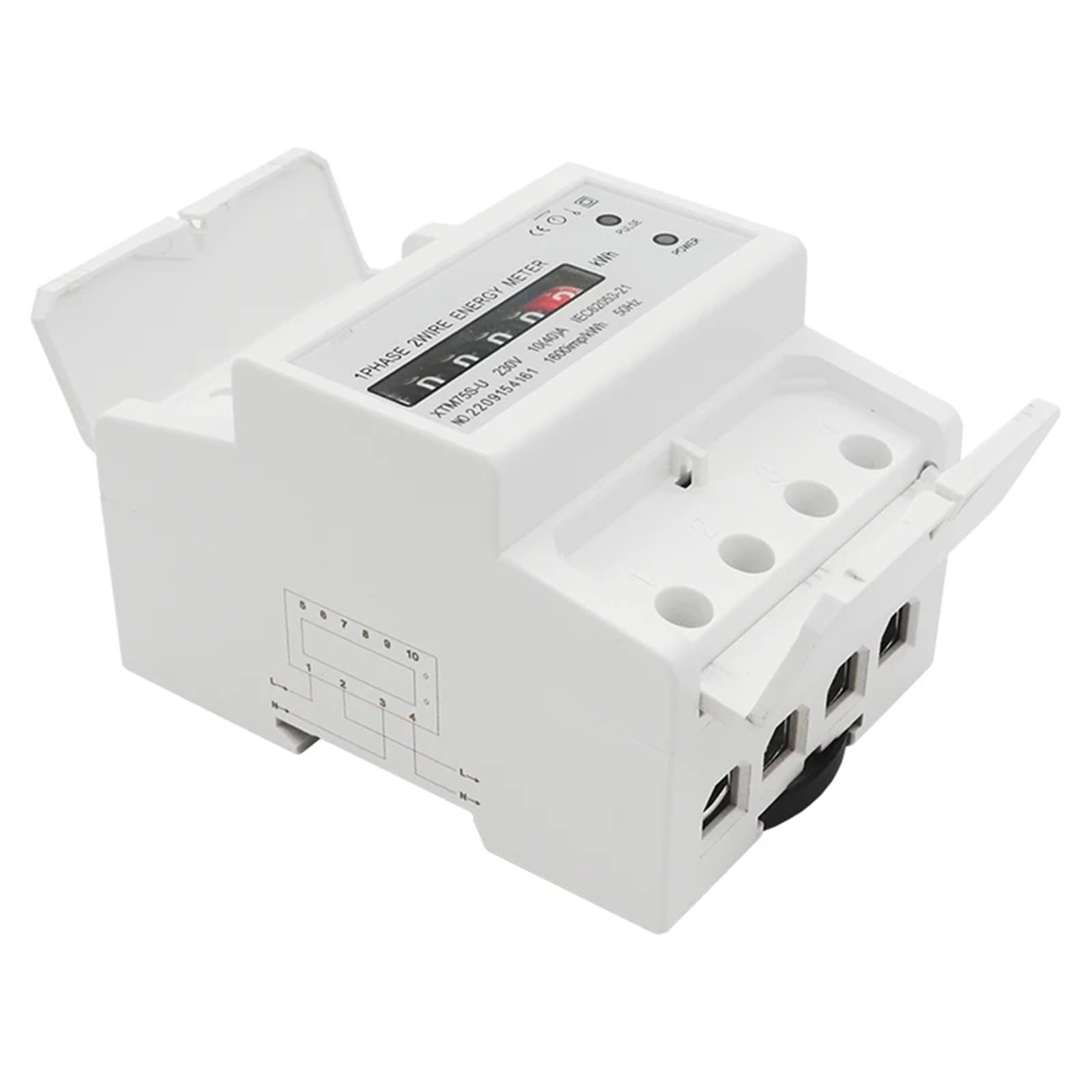 XTM75S-U elektryczny jednofazowy dwuprzewodowy prąd zmienny 230 V 100 A licznik energii na szynę DIN (30-100 A)