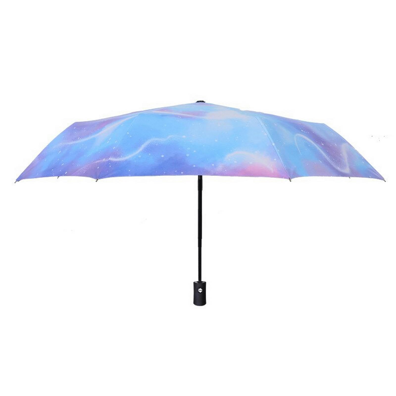 TEidea Parasol automatyczny składany potrójnie składany parasol, damski kolorowy gwiazda wiatroodporny gwieździste niebo parasol słoneczny