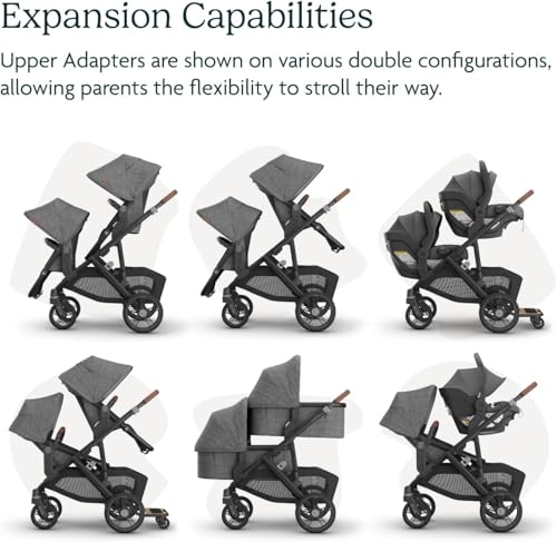 Image of UPPAbaby Upper Adapter for Vista,Vista V2,and-Vista V3 Strollers /Compatible with Bassinet,Toddler Seat,Aria,Mesa V2,or Mesa Max Infant Car Seats /Quick + Secure Attachment / 1 Set,(Pack of 2)