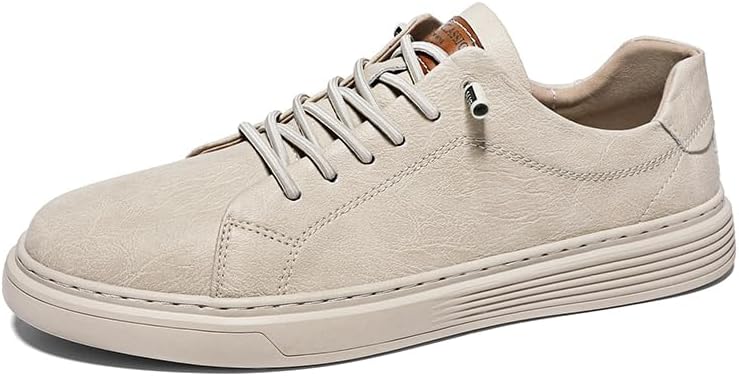 Men's Skateboarding Shoes, Leather, Breathable, Anti-Skid, Spring/Summer/Autumn