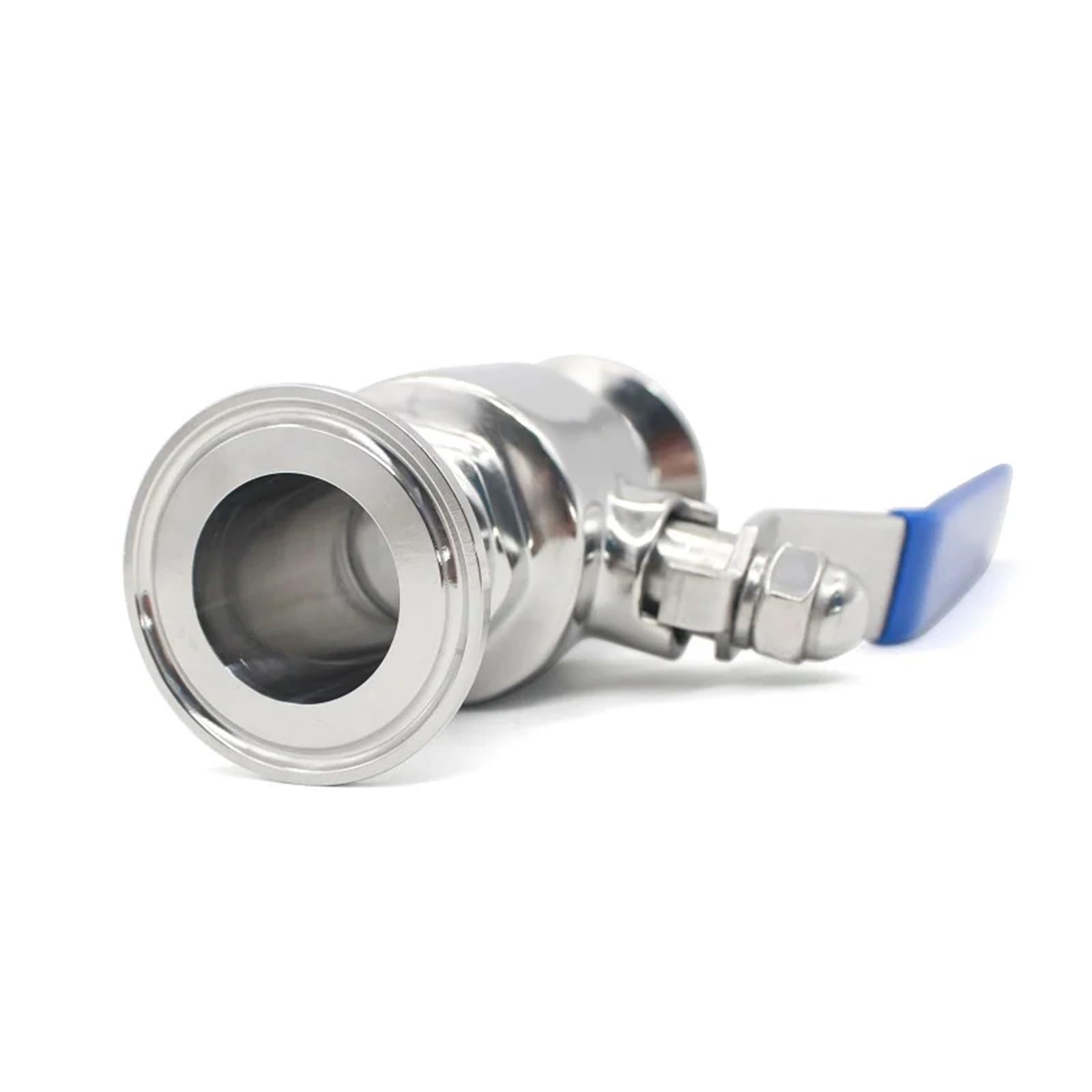 Válvula de bola de paso rápido de acero inoxidable 316L, diámetro exterior de 19-51 mm, collar de tres clips, 25,4/50,5/64 mm(38mm Ferrule 50.5)