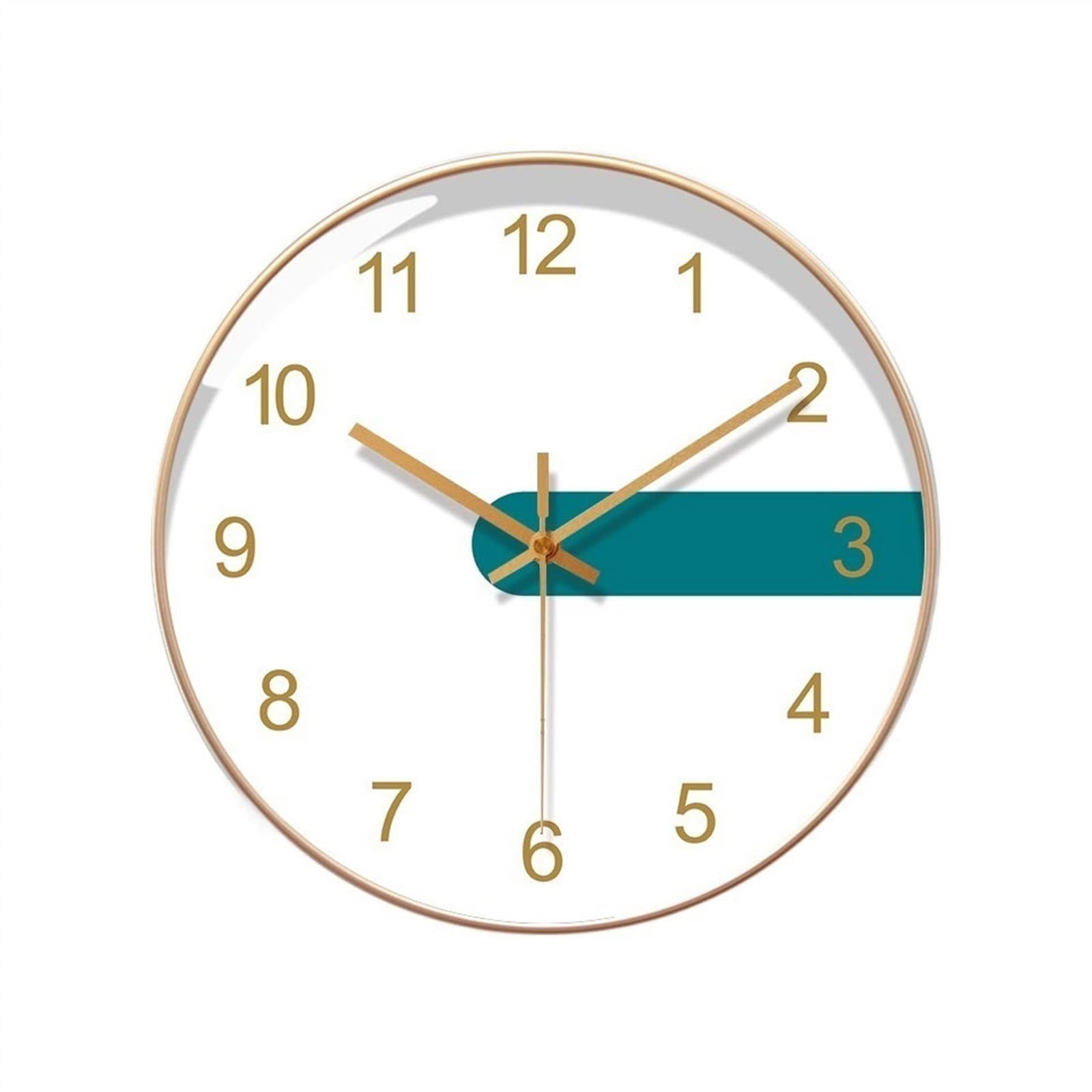 Aioneer Wall Clock 25Cm/30Cm/35Cm Simple Nordic Round Wall Clock Bedroom Decoration Silent Quartz With Hook-10inch