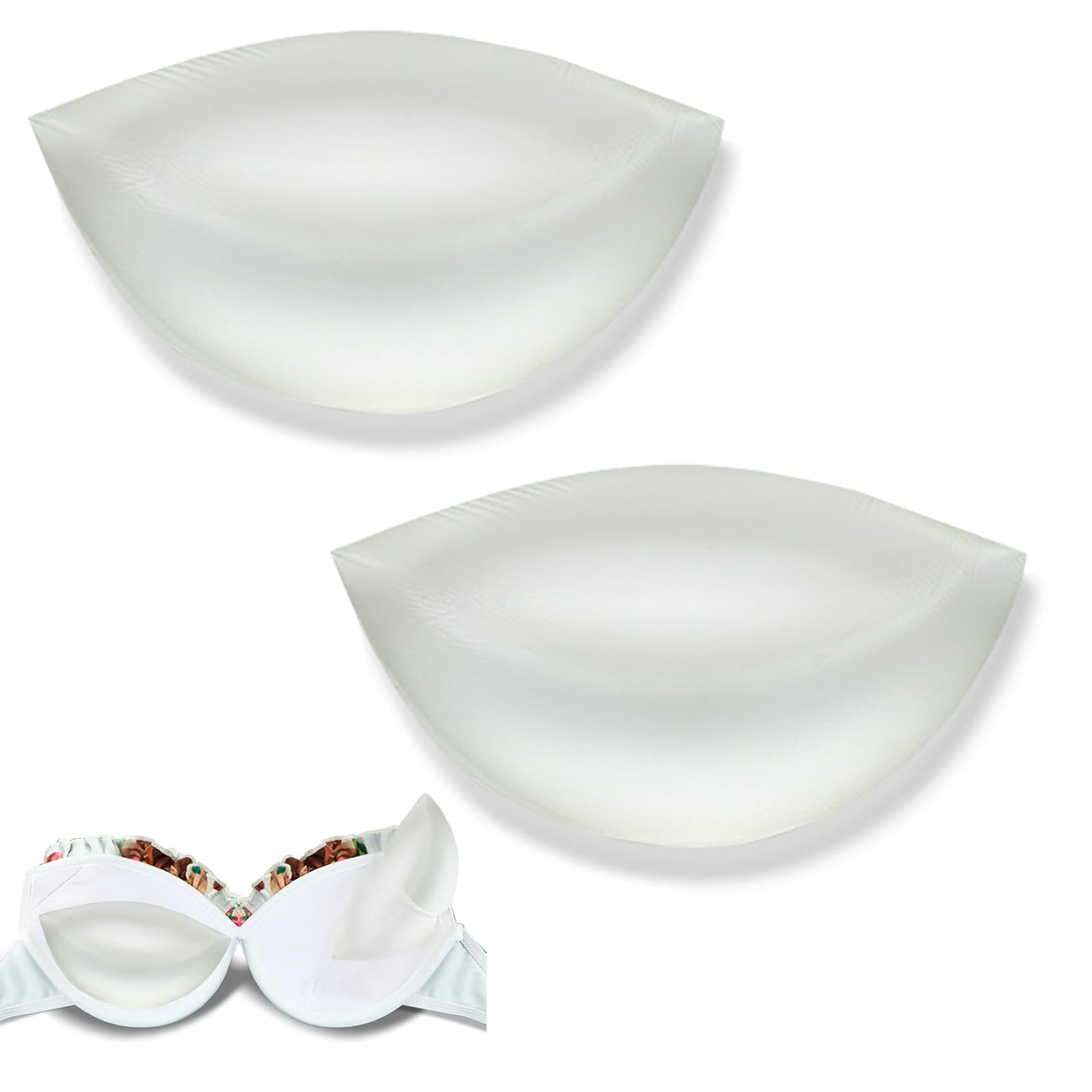 Xdealcozyxc Women's Transparent 1 Pair Chicken Fillet Bra Inserts, Silicone Bra Inserts, Breast Enhancers Fit Most Cup Sizes For Bikini Swimsuit Daily (Transparent)