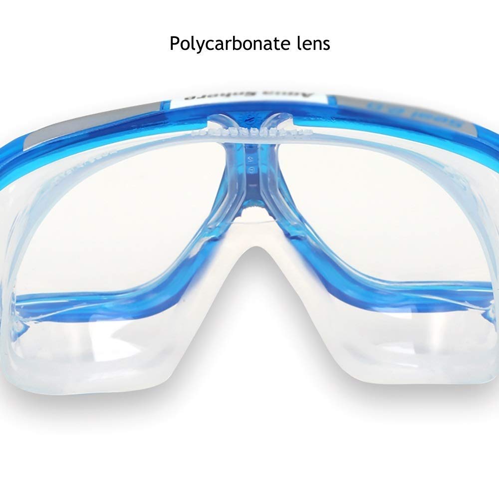 Okulary pływackie, przeciwmgielne okulary pływackie Panoramiczne widzenie lustrzane ze 100% powłoką ochronną z futerałem ochronnym i zatyczkami do uszu dla dorosłych i dzieci