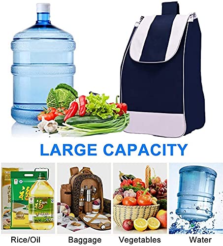 YAOJIA einkaufstrolley klappbar Faltbare Einkaufswagen, Treppenklettern Einkaufswagen Mit 6 Rädern, Räder Abnehmbarer… – Bild 4