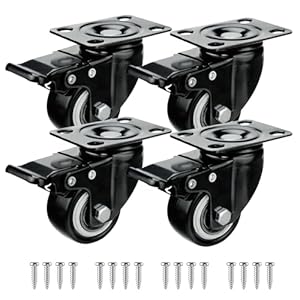 LMS Data Heavy Duty 50mm Castors 4 Brakes