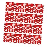 Yardenfun 90 Stück Selbstklebende Rote Chinesische Hochzeitsaufkleber aus Vliesstoff Traditionelle Dekoration für Hochzeit Hauslayout Fenster und Wandposter